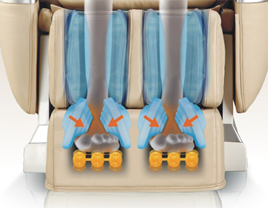 Μασάζ στα πέλματα με πίεση αέρα / Air pressure foot massage